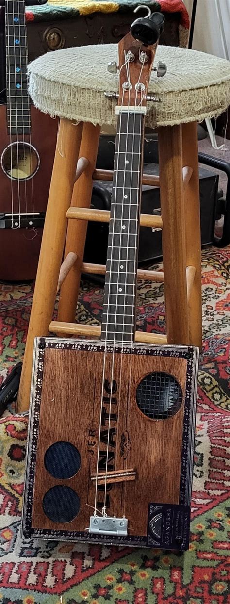 cigar box electric baritone ukelele|4 string acoustic/Electric Cigarbox Baritone Ukulele with DGBE.